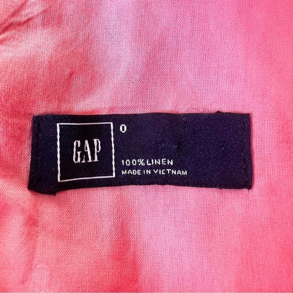 GAP Pink Linen Batik Fit & Flare Dress - Picture 9 of 10